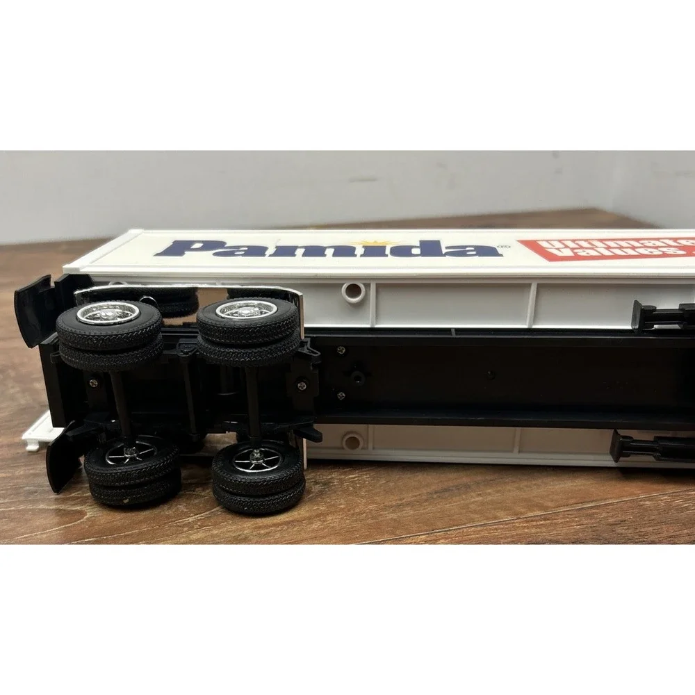 Diecast RARE Boley Peterbilt Pamida Store Semi Truck and‎ Trailer Plastic White